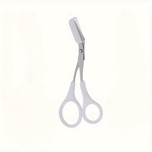 Stainless Steel Eyebrow Trimming Scissors with Comb, Safe Eyebrow Trimming Makeup Tool, Precise Creation of Perfect Eyebrow Shap