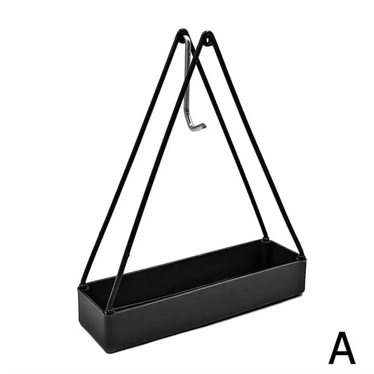 Mosquito Coil Holder with Tray Wrought Iron Triangular Repellent Incense Rack Tool Home Mosquito Shape Decor S7N4