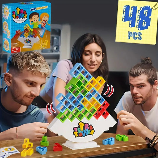 Fun Balance Stacking Building Blocks Board Game For Kids Adults Friends