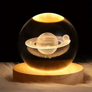3D Crystal Ball Light, Glowing Planet