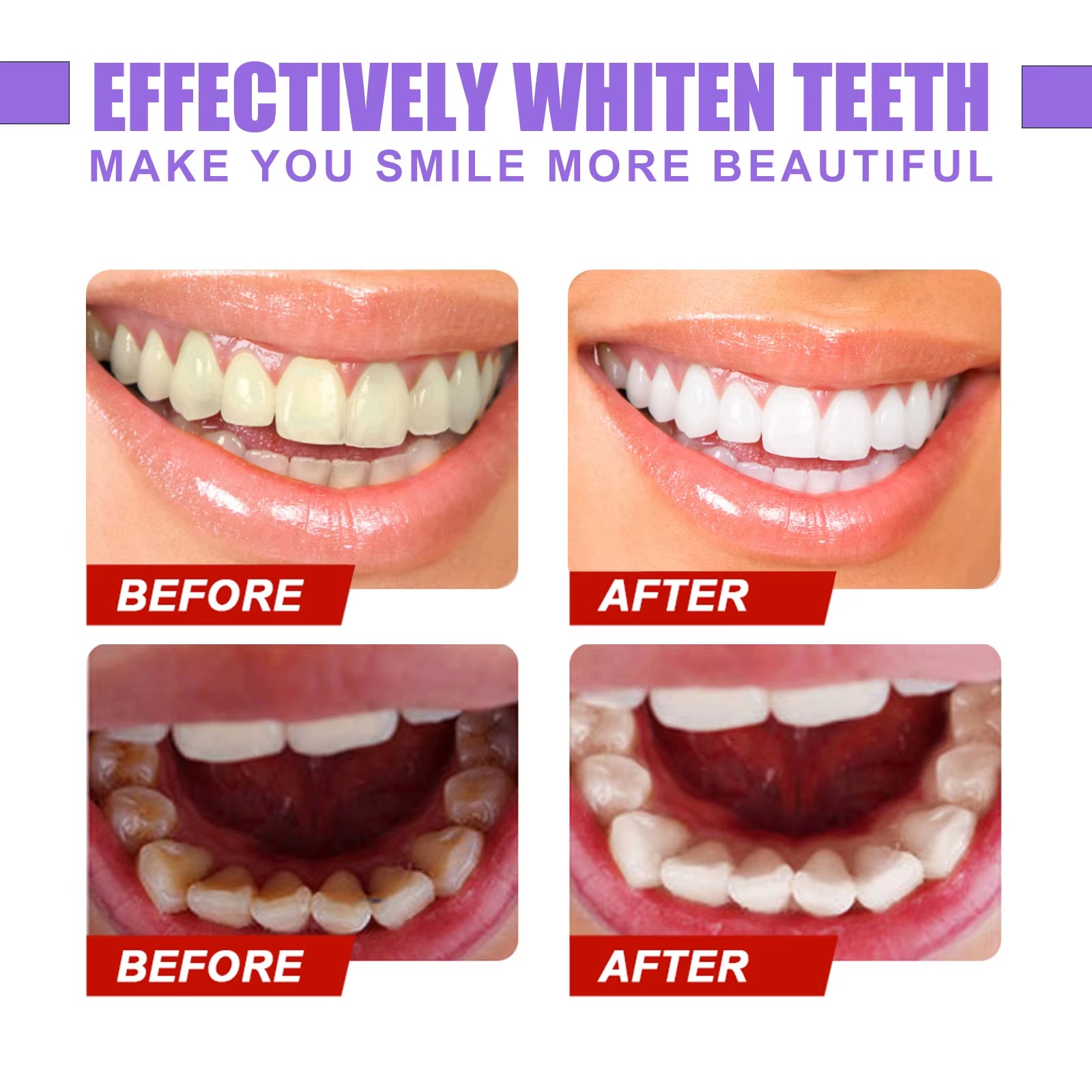 Glorysmile V34 Teeth Whitening Toothpaste 30Ml Travel Size Color Corrector Serum for Smoker