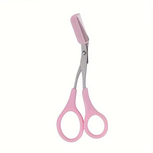 Stainless Steel Eyebrow Trimming Scissors with Comb, Safe Eyebrow Trimming Makeup Tool, Precise Creation of Perfect Eyebrow Shap