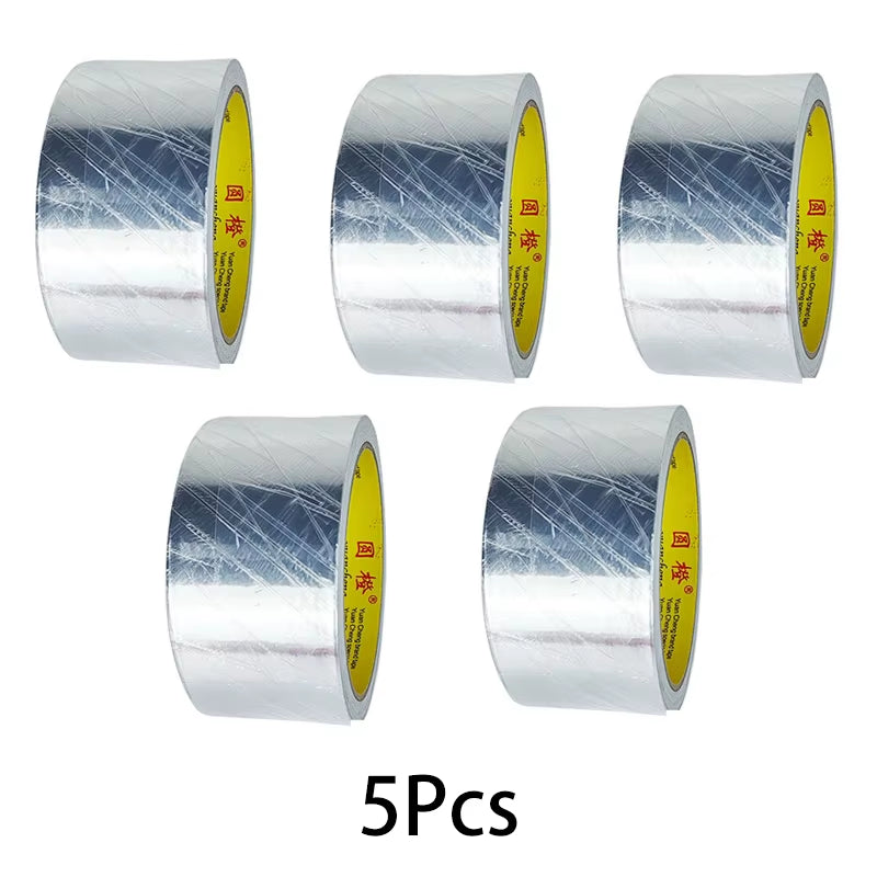 High Temperature Resistance Aluminum Foil Tape Kitchen Pipe Repair Tape Adhesive Sealing Foil Heat Insulation Leak Proof Tape