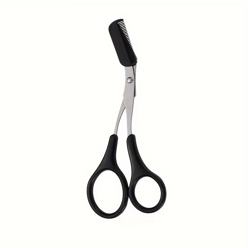Stainless Steel Eyebrow Trimming Scissors with Comb, Safe Eyebrow Trimming Makeup Tool, Precise Creation of Perfect Eyebrow Shap