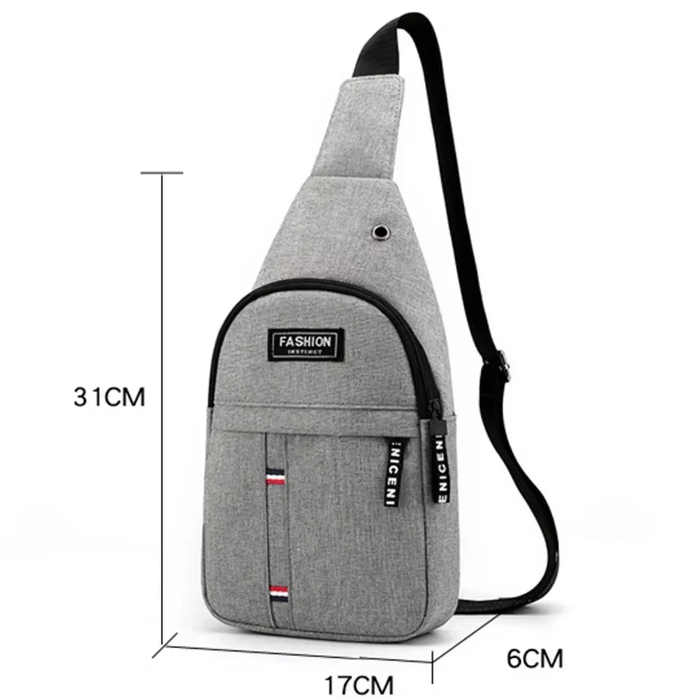 Sling Chest Bag New Casual Korean Version Oxford Cloth Fashion Sports Bag Single Shoulder Messenger Bag Men Canvas Backpack