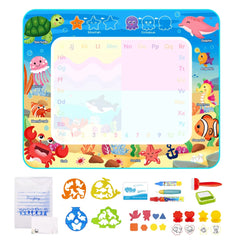 100X80Cm Magic Water Drawing Mat Coloring Doodle with Reusable Magic Pens Montessori Painting Board Educational Toys Kids Gifts